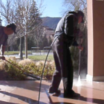 Pressure Washing Colored Sidewalks At The Broadmoor