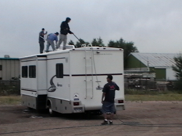 Pressure Washing An RV Roof